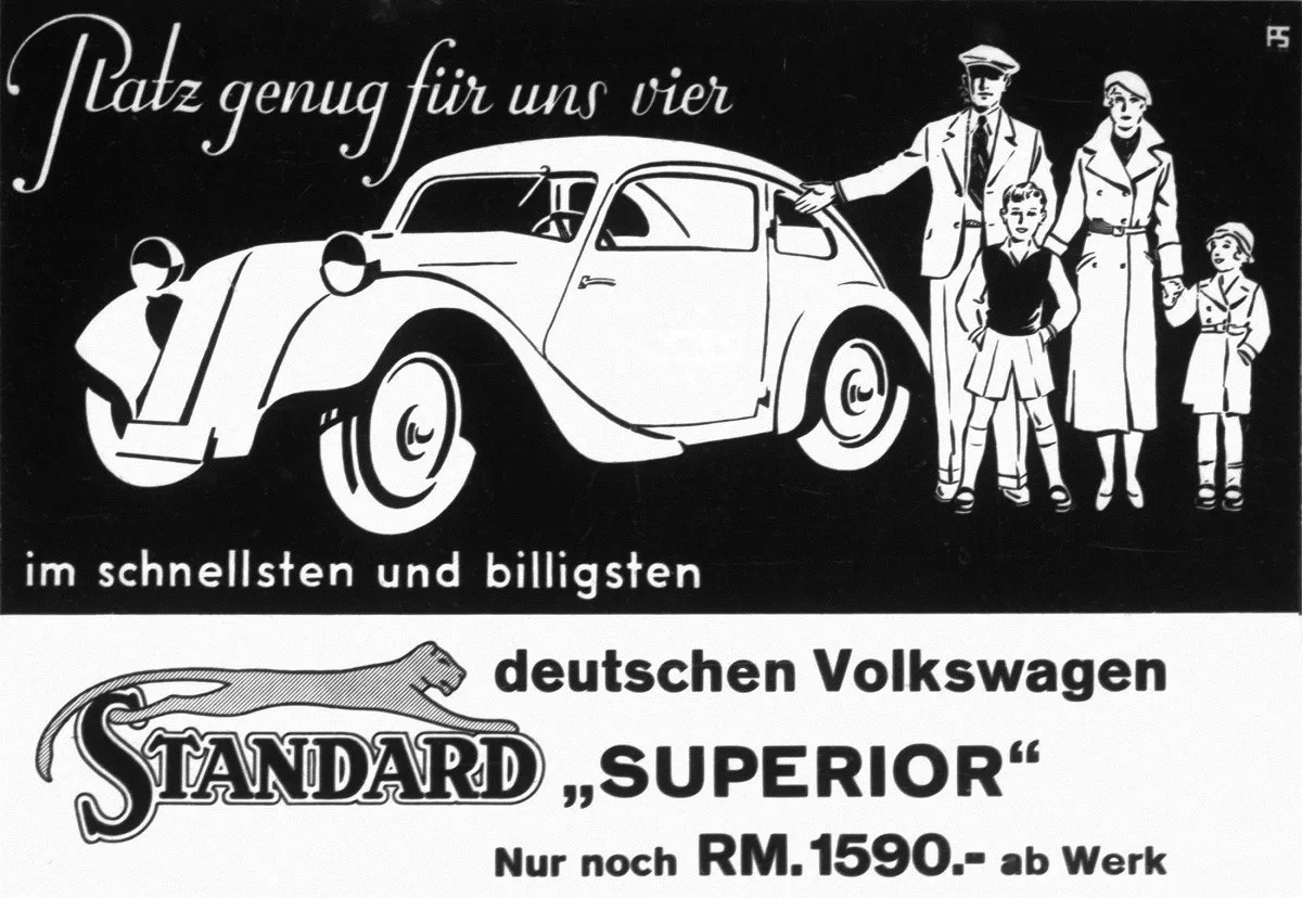 Brochure for the Standard Superior, advertising it as 'The fastest and cheapest German Volkswagen', 1933